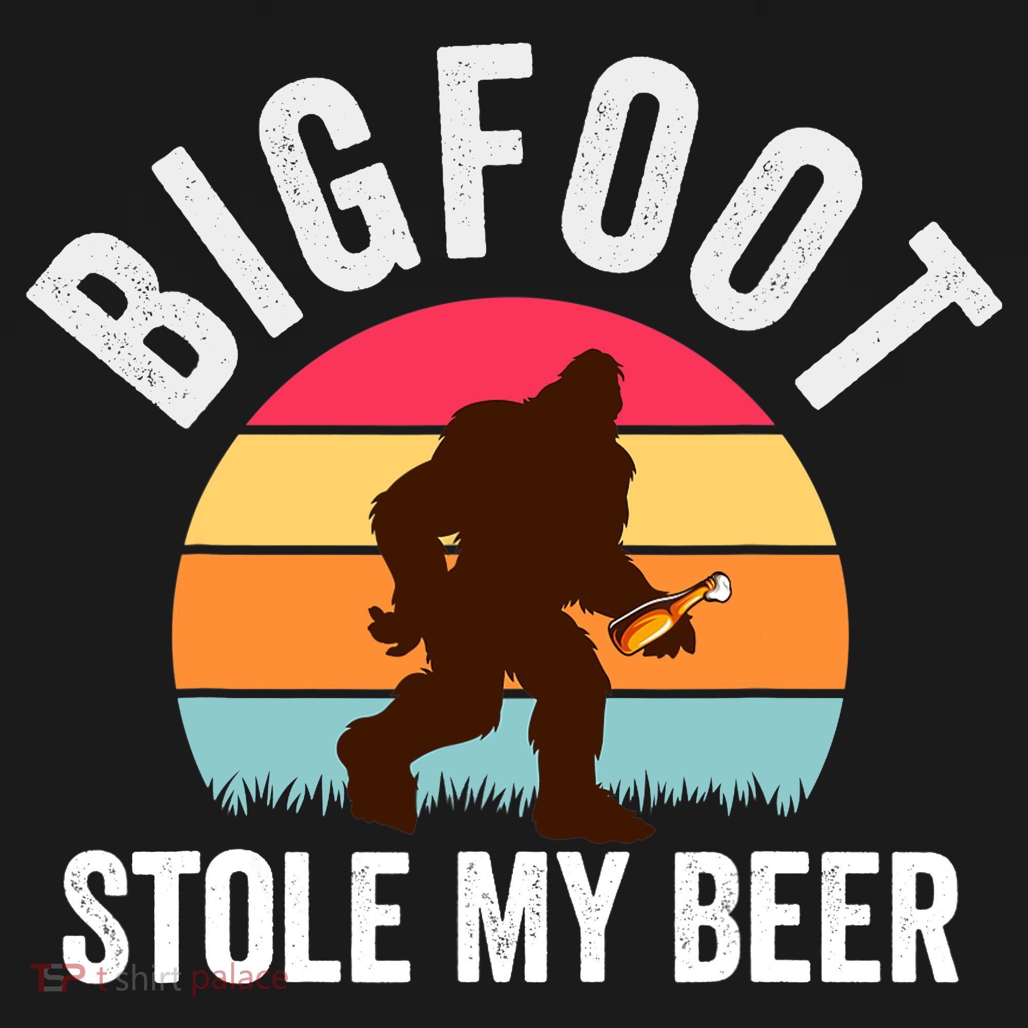 Bigfoot Stole My Beer Funny Yeti Yowi Sasquatch Drinking Women's Tank Top