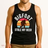 Bigfoot Stole My Beer Funny Yeti Yowi Sasquatch Drinking Tank Top thumb 3