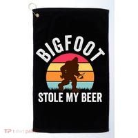 Bigfoot Stole My Beer Funny Yeti Yowi Sasquatch Drinking Golf Towel thumb 0
