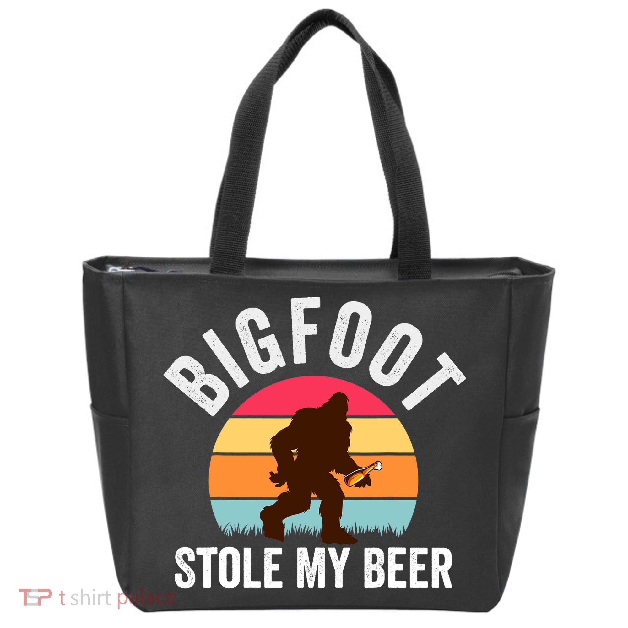 Bigfoot Stole My Beer Funny Yeti Yowi Sasquatch Drinking Tote Bag