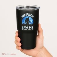 Bigfoot Saw Me But Nobody Believes Him Funny Sasquatch Retro Tumbler thumb 2