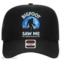 Bigfoot Saw Me But Nobody Believes Him Funny Sasquatch Retro Hat thumb 0