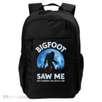 Bigfoot Saw Me But Nobody Believes Him Funny Sasquatch Retro Backpack thumb 0
