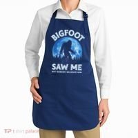 Bigfoot Saw Me But Nobody Believes Him Funny Sasquatch Retro Apron thumb 2