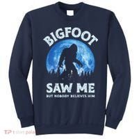 Bigfoot Saw Me But Nobody Believes Him Funny Sasquatch Retro Sweatshirt thumb 0