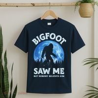 Bigfoot Saw Me But Nobody Believes Him Funny Sasquatch Retro T-Shirt thumb 2