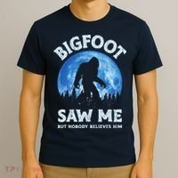 Bigfoot Saw Me But Nobody Believes Him Funny Sasquatch Retro T-Shirt thumb 3