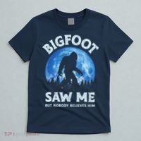 Bigfoot Saw Me But Nobody Believes Him Funny Sasquatch Retro T-Shirt thumb 5