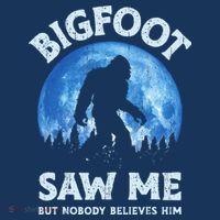 Bigfoot Saw Me But Nobody Believes Him Funny Sasquatch Retro Women's Hoodie thumb 2