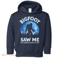Bigfoot Saw Me But Nobody Believes Him Funny Sasquatch Retro Toddler Hoodie thumb 0