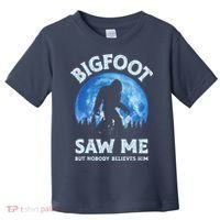 Bigfoot Saw Me But Nobody Believes Him Funny Sasquatch Retro Toddler T-Shirt thumb 0