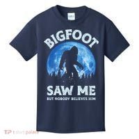 Bigfoot Saw Me But Nobody Believes Him Funny Sasquatch Retro Kids T-Shirt thumb 0