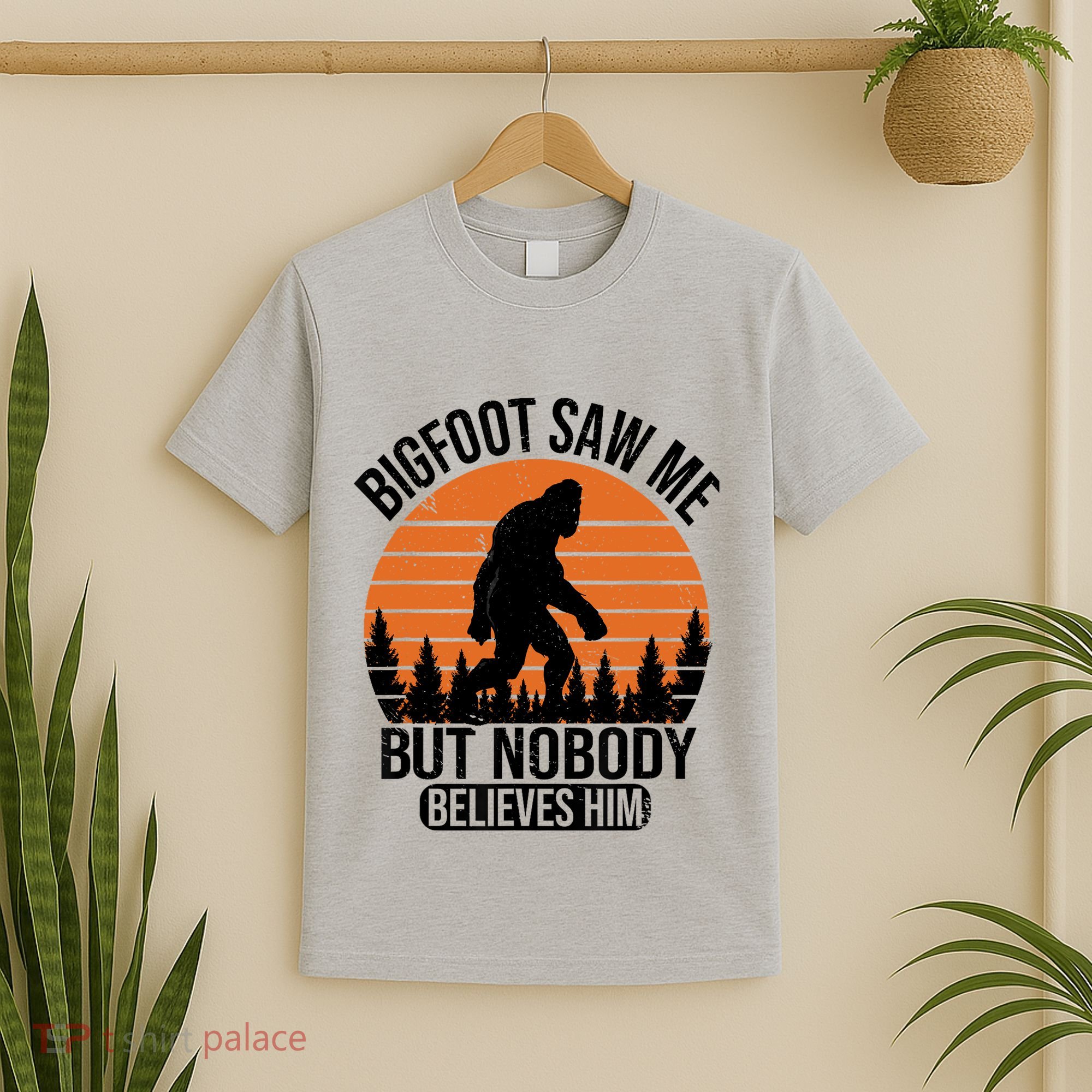 Bigfoot Saw Me But Nobody Believes Him Night Stroll T-Shirt