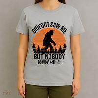 Bigfoot Saw Me But Nobody Believes Him Night Stroll T-Shirt thumb 4