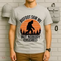 Bigfoot Saw Me But Nobody Believes Him Night Stroll T-Shirt thumb 6