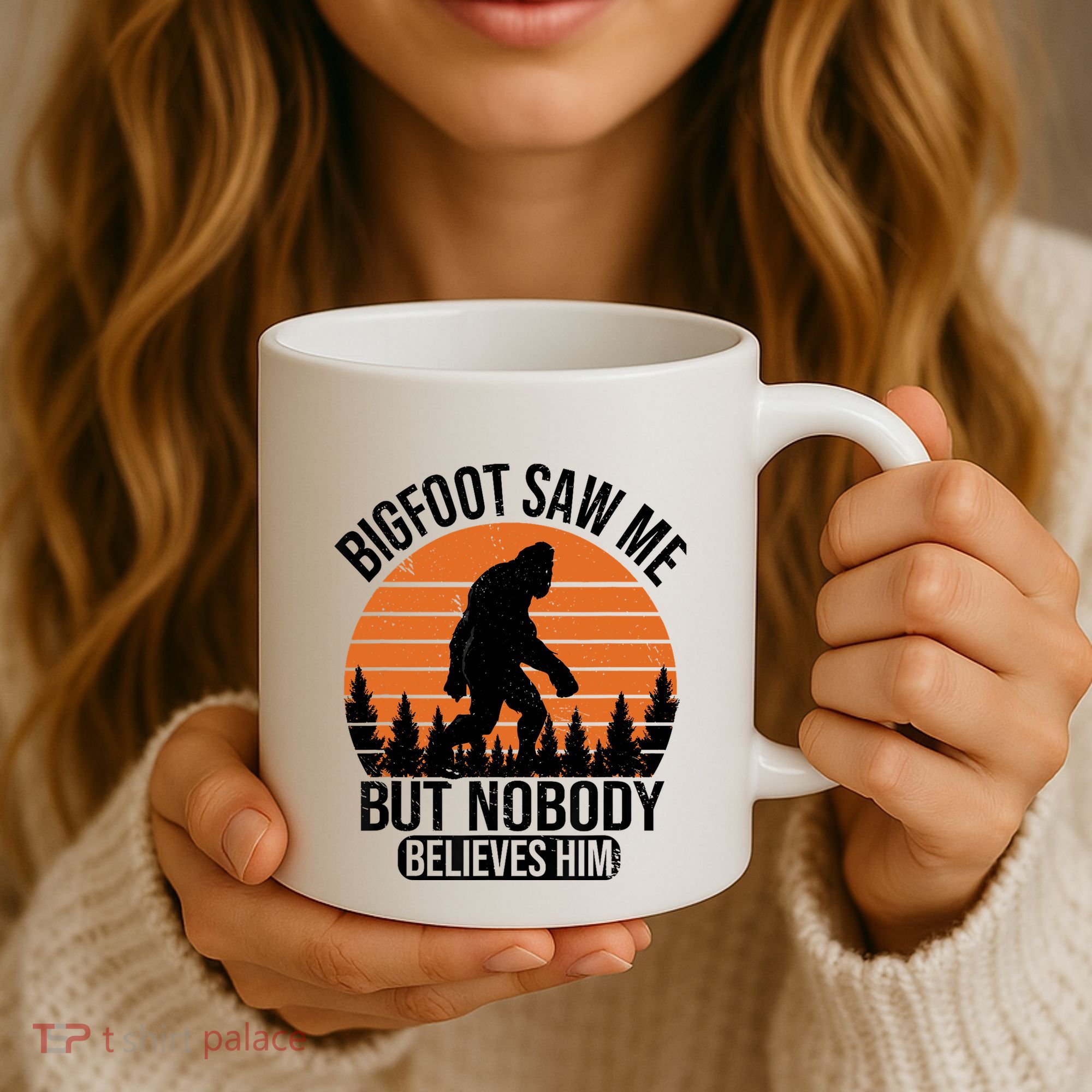 Bigfoot Saw Me But Nobody Believes Him Night Stroll Coffee Mug