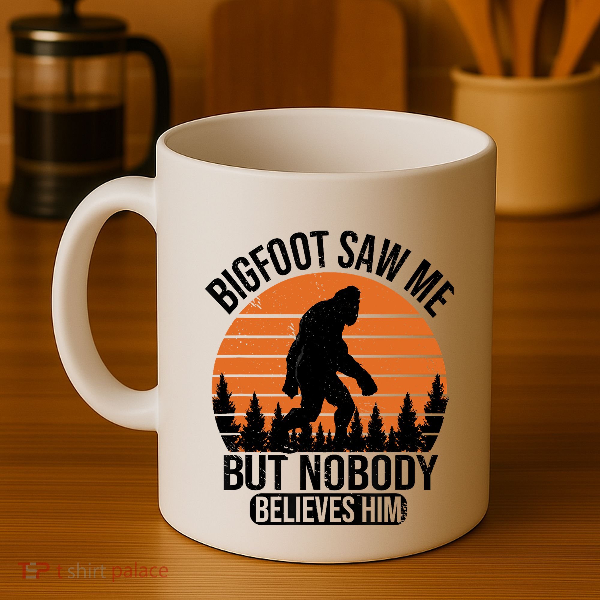 Bigfoot Saw Me But Nobody Believes Him Night Stroll Coffee Mug
