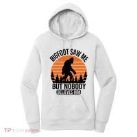 Bigfoot Saw Me But Nobody Believes Him Night Stroll Women's Hoodie thumb 0