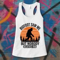 Bigfoot Saw Me But Nobody Believes Him Night Stroll Women's Tank Top thumb 3