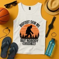 Bigfoot Saw Me But Nobody Believes Him Night Stroll Tank Top thumb 4