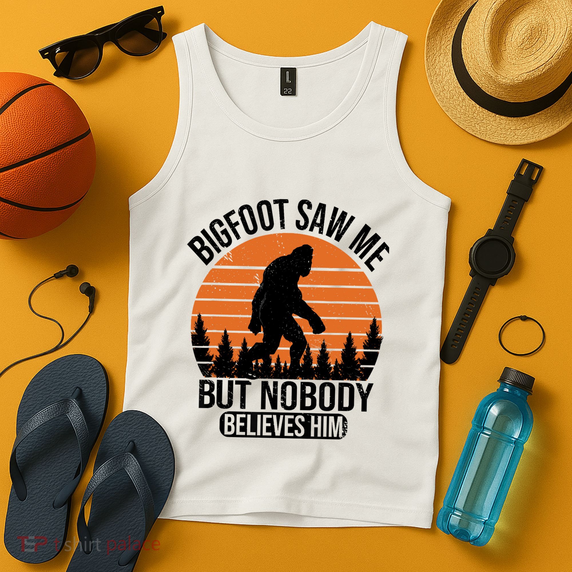 Bigfoot Saw Me But Nobody Believes Him Night Stroll Tank Top