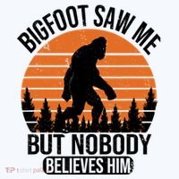 Bigfoot Saw Me But Nobody Believes Him Night Stroll Women's T-Shirt thumb 6
