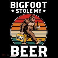 Bigfoot Stole My Beer Ornament thumb 1