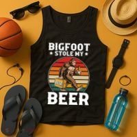 Bigfoot Stole My Beer Tank Top thumb 4