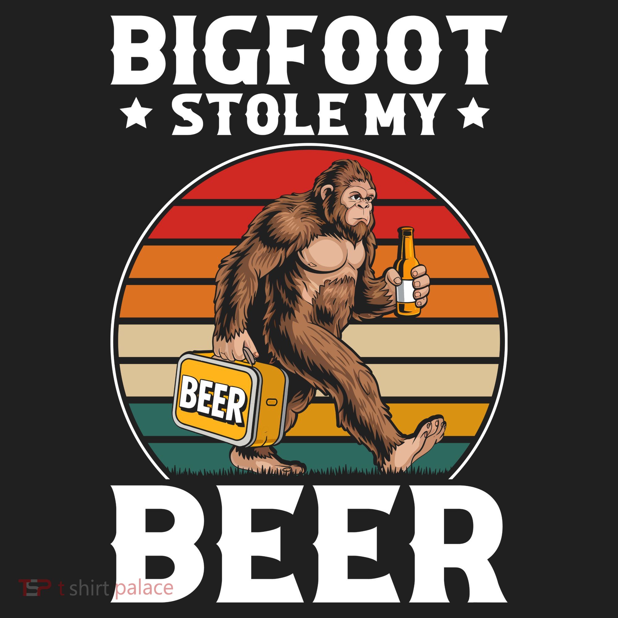 Bigfoot Stole My Beer Golf Towel