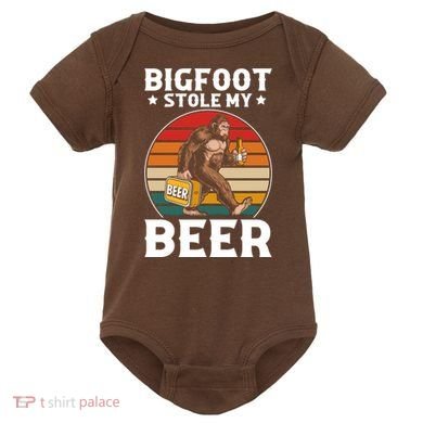 Bigfoot Stole My Beer Baby Bodysuit