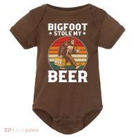 Bigfoot Stole My Beer Baby Bodysuit thumb 0