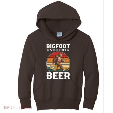 Bigfoot Stole My Beer Kids Hoodie