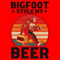 Bigfoot Stole My Beer Santa Hat thumb 1