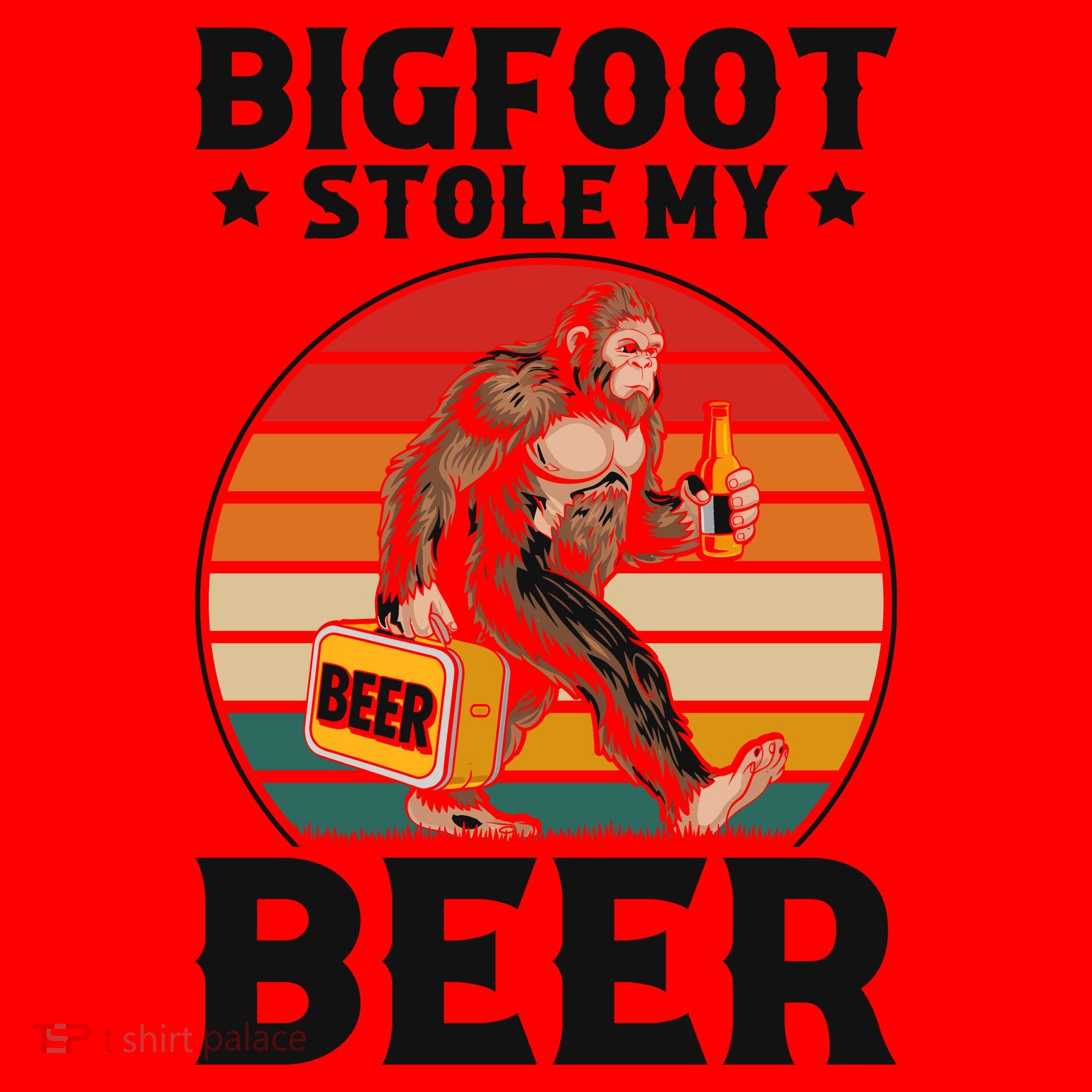 Bigfoot Stole My Beer Santa Hat