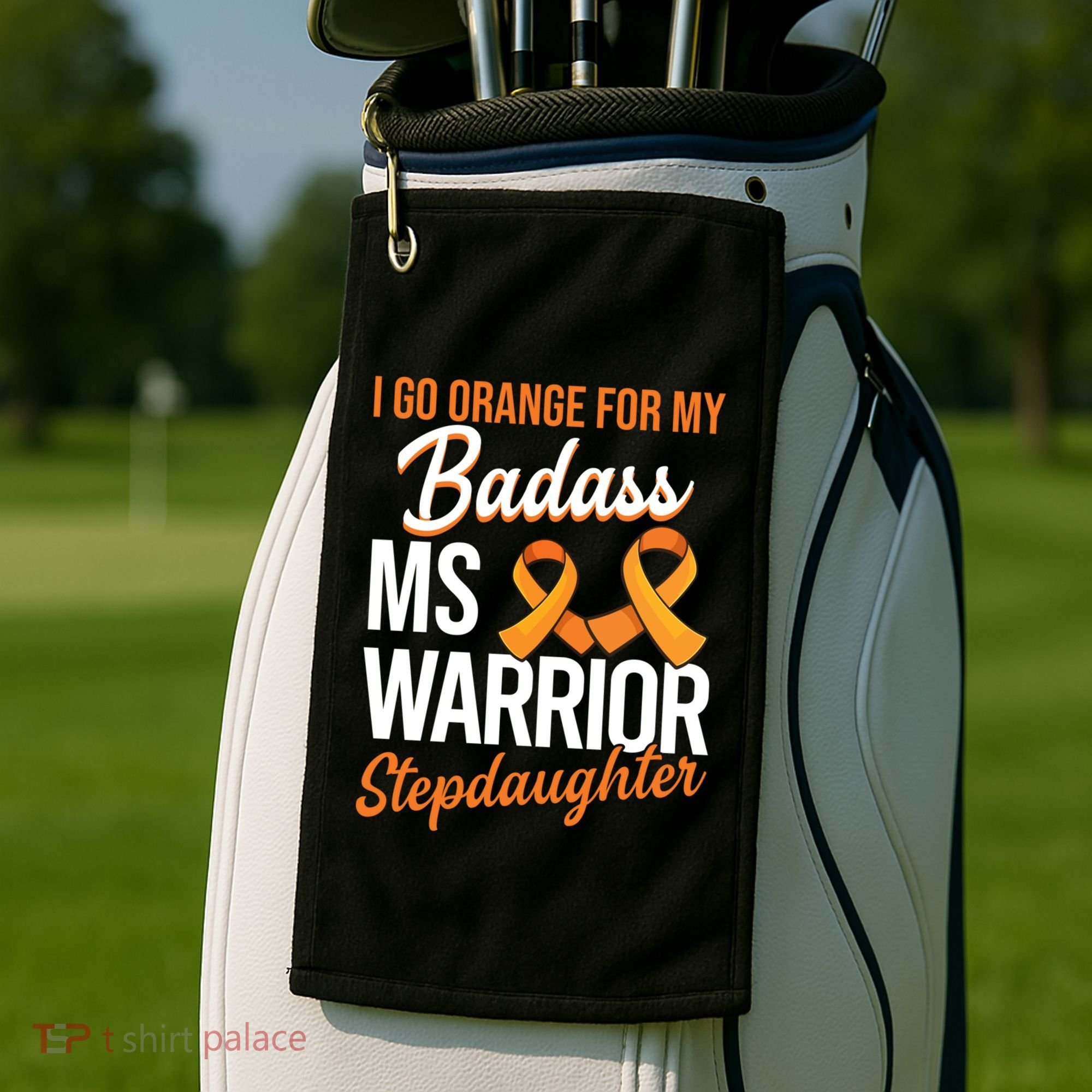 Badass Stepdaughter Multiple Sclerosis Ms Warrior Gift Golf Towel