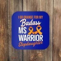 Badass Stepdaughter Multiple Sclerosis Ms Warrior Gift Coaster thumb 0