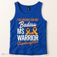 Badass Stepdaughter Multiple Sclerosis Ms Warrior Gift Tank Top thumb 2