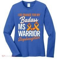 Badass Stepdaughter Multiple Sclerosis Ms Warrior Gift Women's Long Sleeve Shirt thumb 0