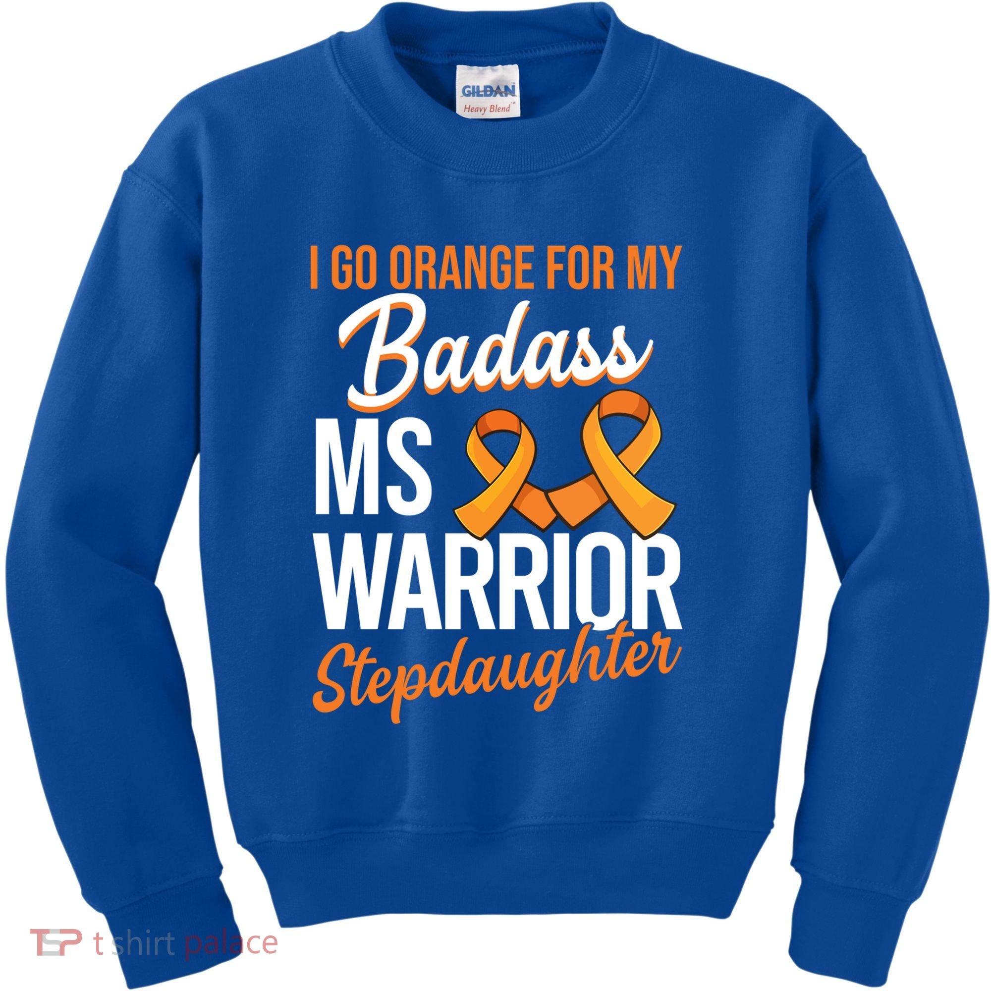 Badass Stepdaughter Multiple Sclerosis Ms Warrior Gift Kids Sweatshirt