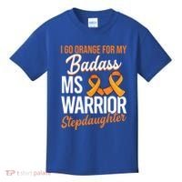 Badass Stepdaughter Multiple Sclerosis Ms Warrior Gift Kids T-Shirt thumb 0