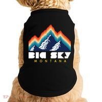 Big Sky Montana Cute Gift Usa Ski Retro Gift Doggie Tank thumb 0