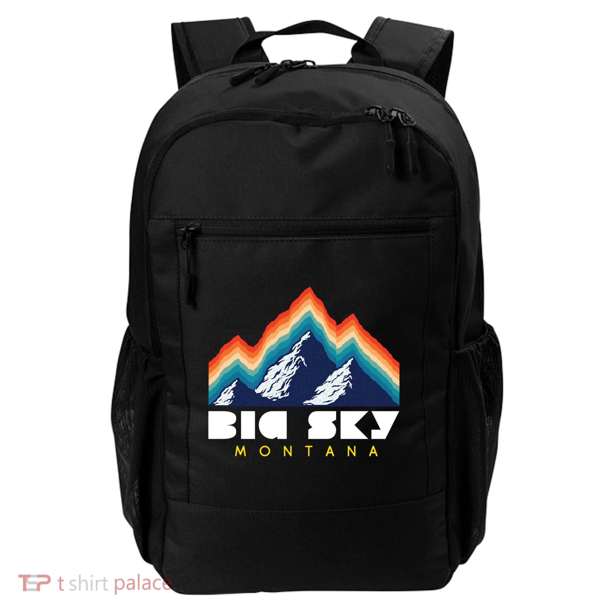 Big Sky Montana Cute Gift Usa Ski Retro Gift Backpack