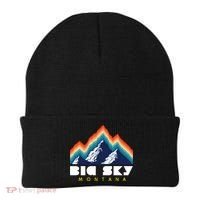 Big Sky Montana Cute Gift Usa Ski Retro Gift Beanie thumb 0