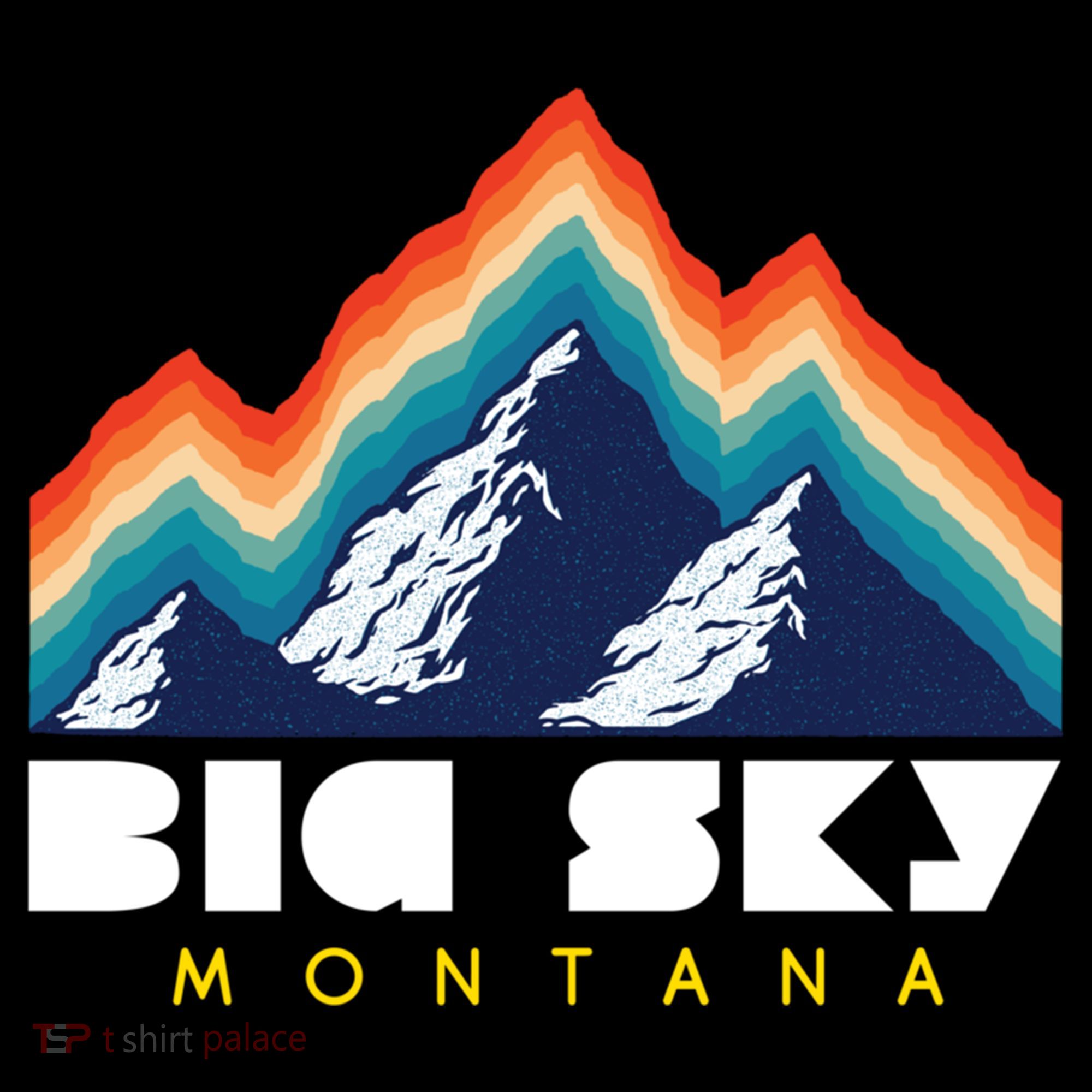 Big Sky Montana Cute Gift Usa Ski Retro Gift Women's Hoodie