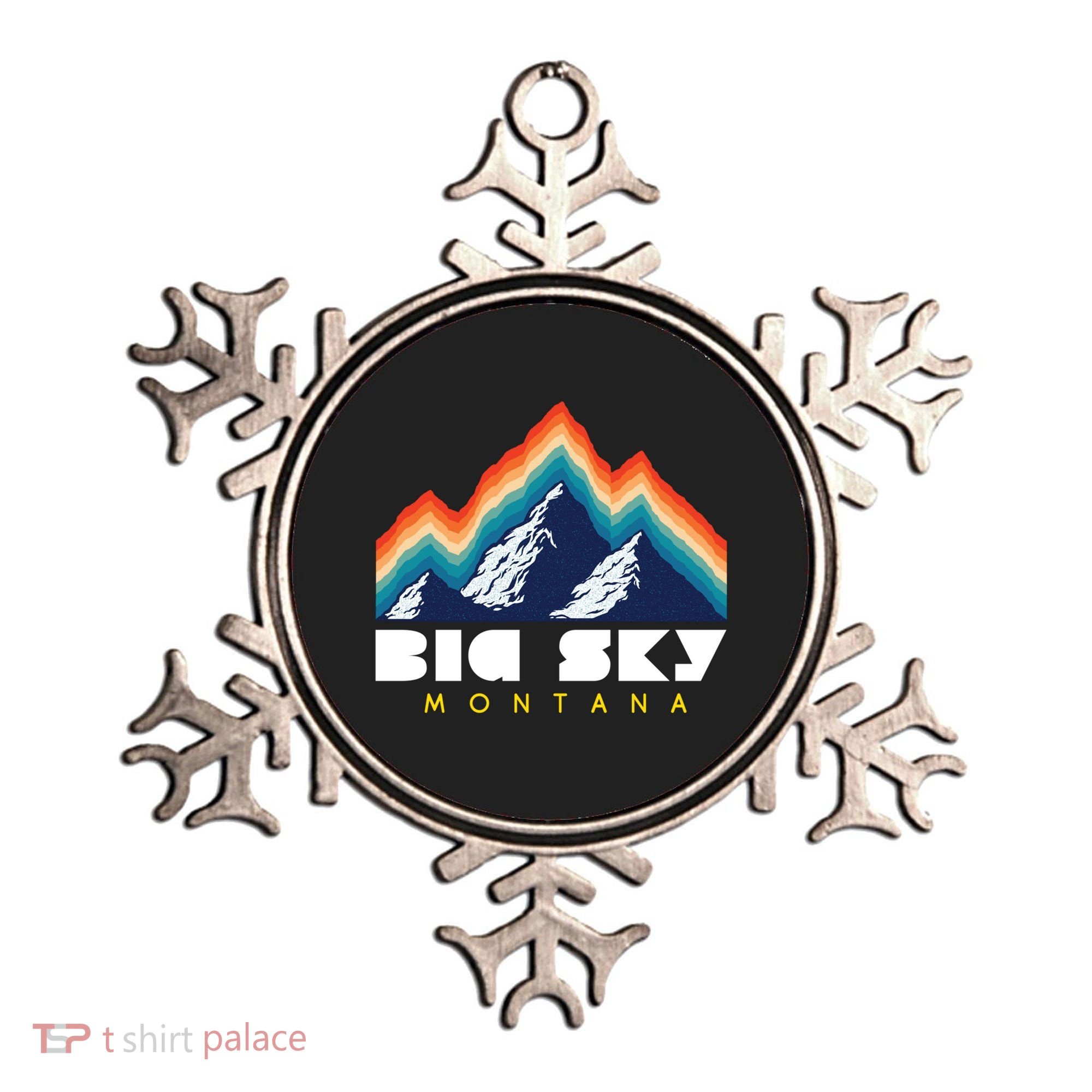 Big Sky Montana Cute Gift Usa Ski Retro Gift Ornament