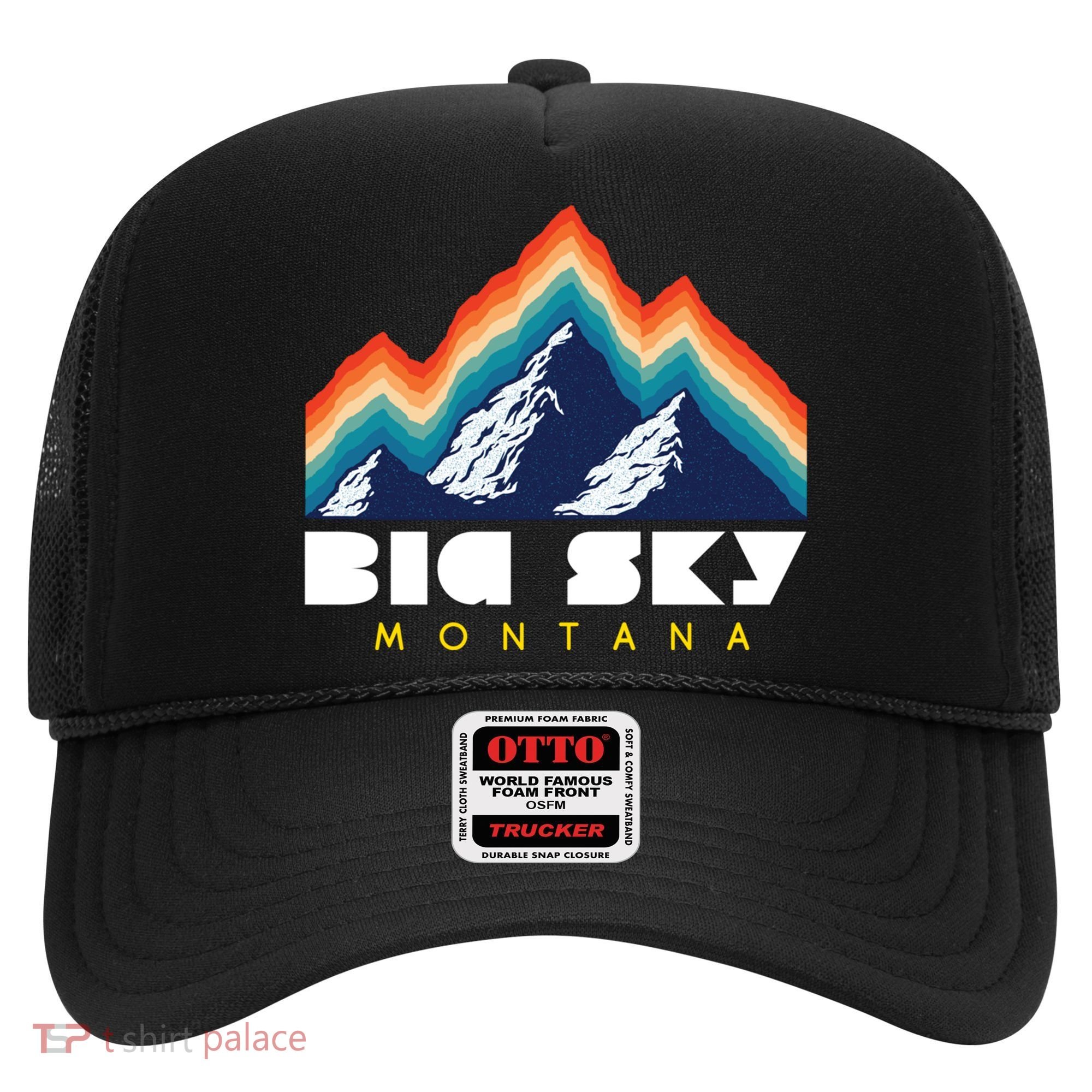 Big Sky Montana Cute Gift Usa Ski Retro Gift Hat