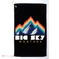 Big Sky Montana Cute Gift Usa Ski Retro Gift Golf Towel thumb 0
