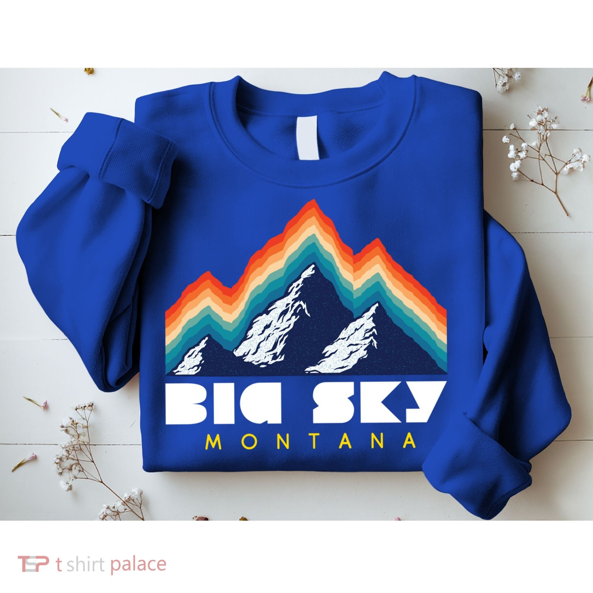 Big Sky Montana Cute Gift Usa Ski Retro Gift Sweatshirt