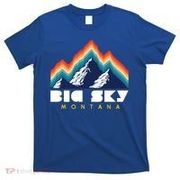 Big Sky Montana Cute Gift Usa Ski Retro Gift T-Shirt thumb 0