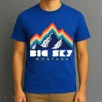 Big Sky Montana Cute Gift Usa Ski Retro Gift T-Shirt thumb 3